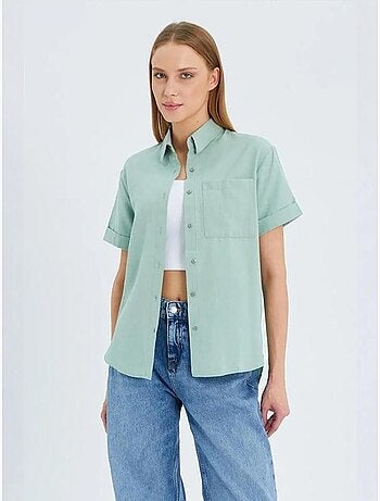 Camicia a maniche corte con tasche mixray