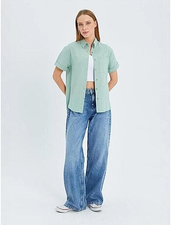 Camicia a maniche corte con tasche mixray