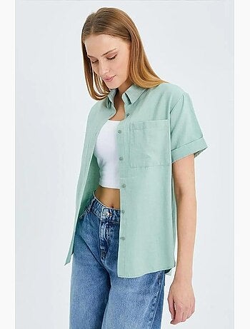 Camicia a maniche corte con tasche mixray