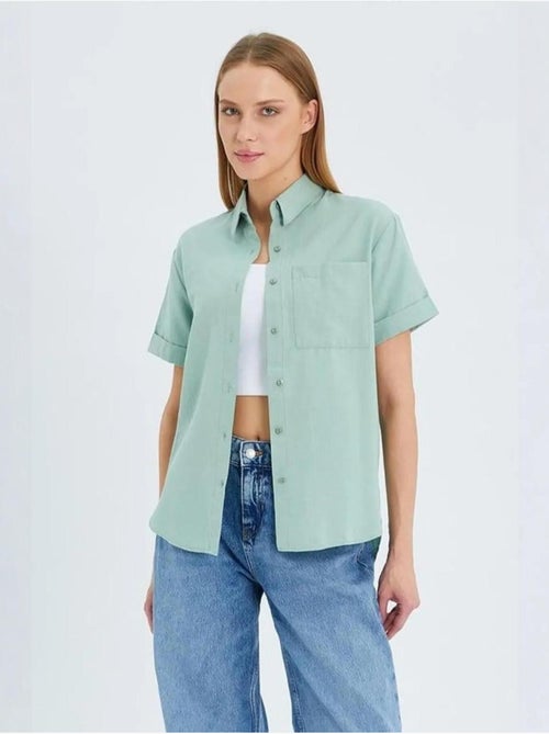Camicia a maniche corte con tasche mixray - Kiabi Camicia a maniche corte con tasche mixray - Kiabi