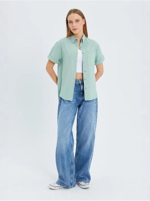 Camicia a maniche corte con tasche mixray - Kiabi