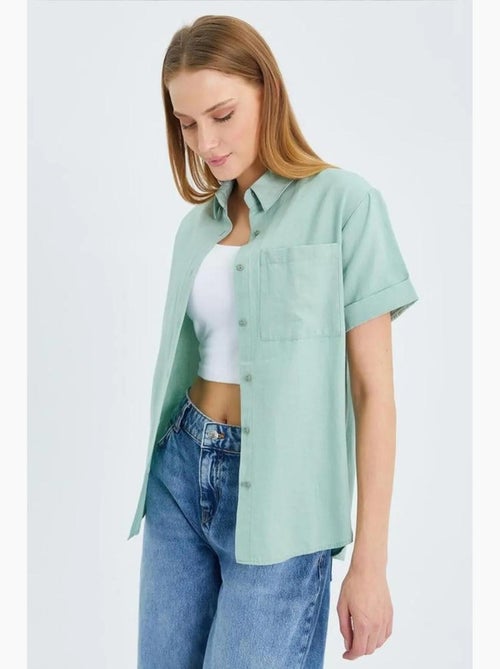Camicia a maniche corte con tasche mixray - Kiabi Camicia a maniche corte con tasche mixray - Kiabi