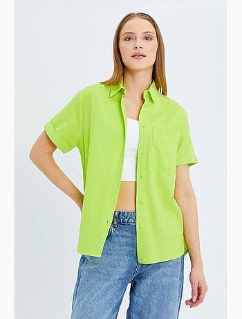 Camicia a maniche corte con tasche mixray