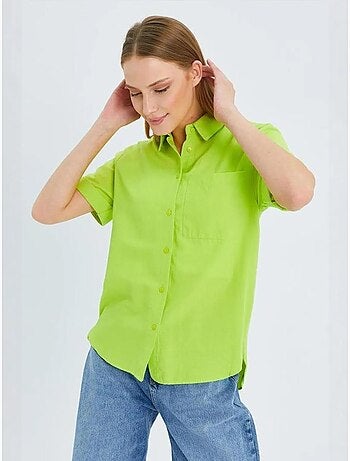 Camicia a maniche corte con tasche mixray