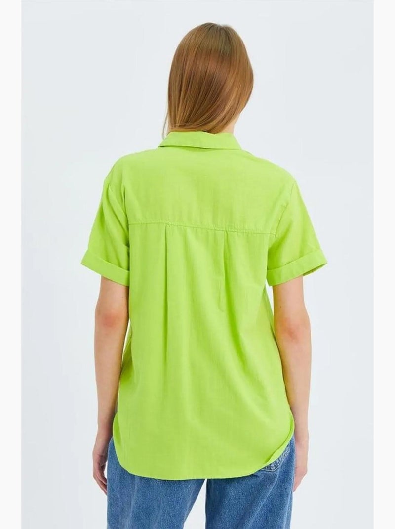 Camicia a maniche corte con tasche mixray Verde tiglio - Kiabi