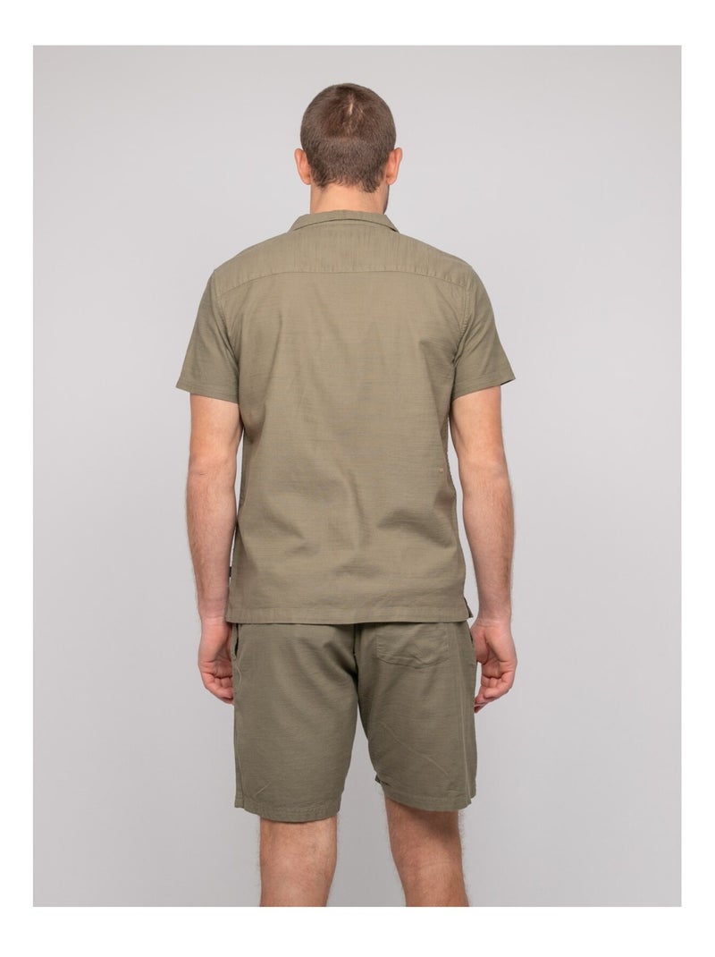 Camicia a maniche corte cotone DOUKIPOLO Cachi - Kiabi