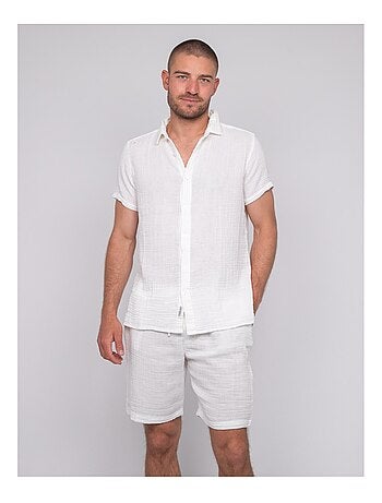 Camicia a maniche corte cotone DOUMAKI