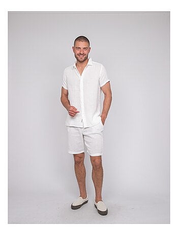 Camicia a maniche corte cotone DOUMAKI