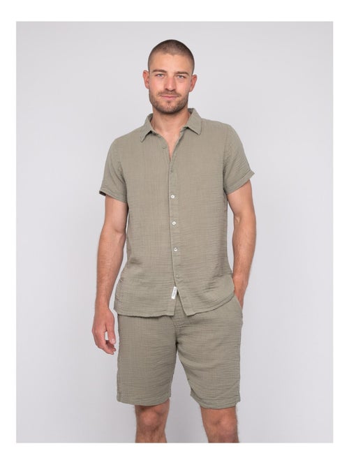 Camicia a maniche corte cotone DOUMAKI - Kiabi