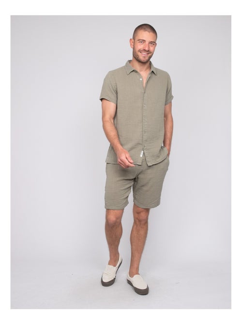 Camicia a maniche corte cotone DOUMAKI - Kiabi