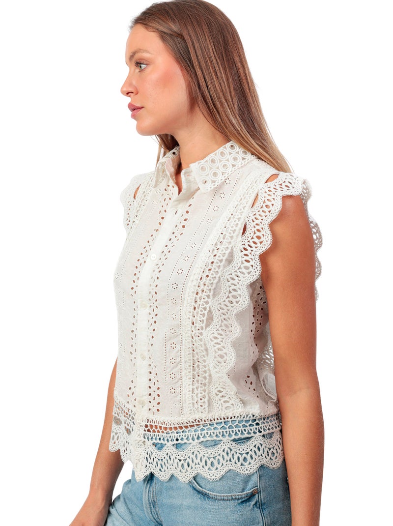 Camicia a maniche corte da donna ADMAS Royal Bianco - Kiabi