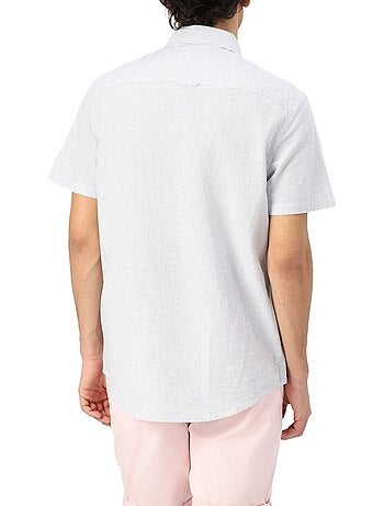 Camicia a maniche corte da uomo Tommy Hilfiger TJM Reg Linen Blend Colorado