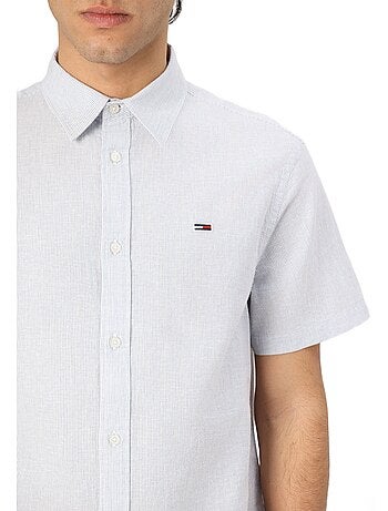 Camicia a maniche corte da uomo Tommy Hilfiger TJM Reg Linen Blend Colorado