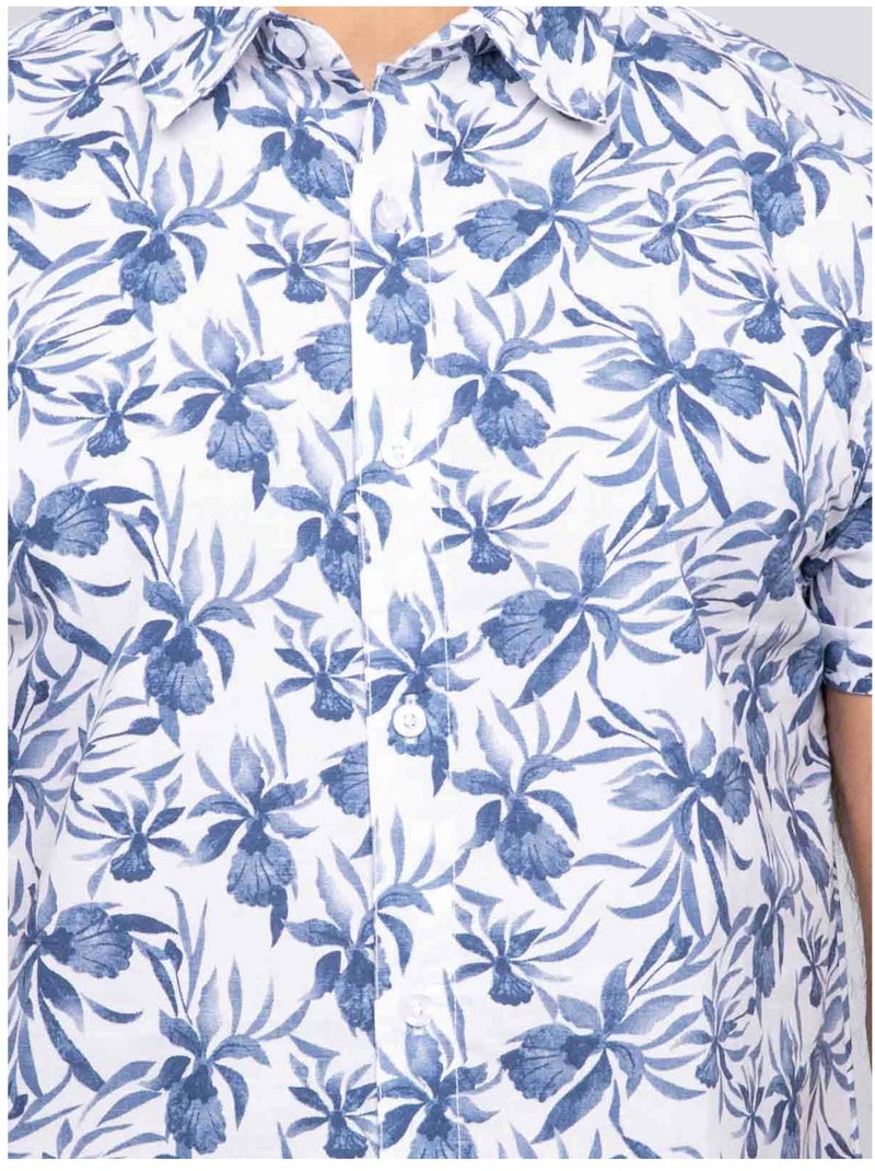 Camicia a maniche corte DRILOUBINE Blu - Kiabi