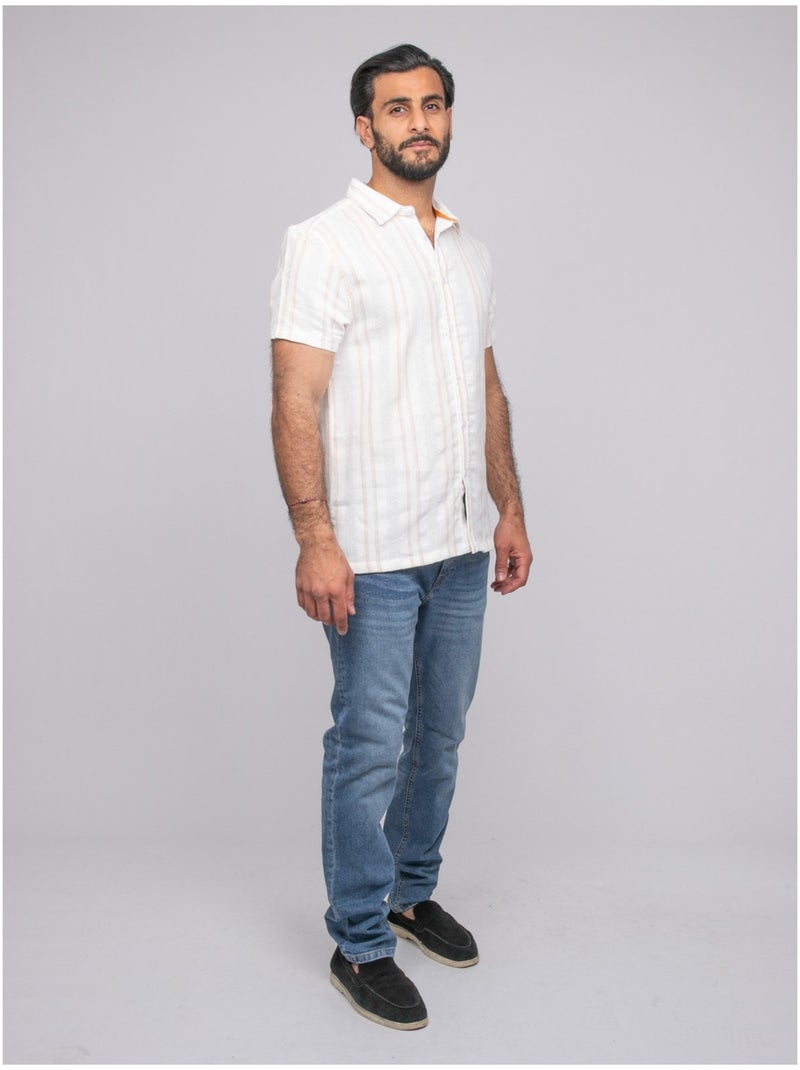 Camicia a maniche corte DROSAMI Ecru - Kiabi
