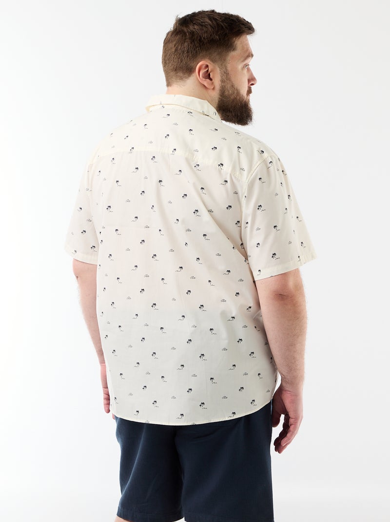 Camicia a maniche corte fantasia Bianco - Kiabi
