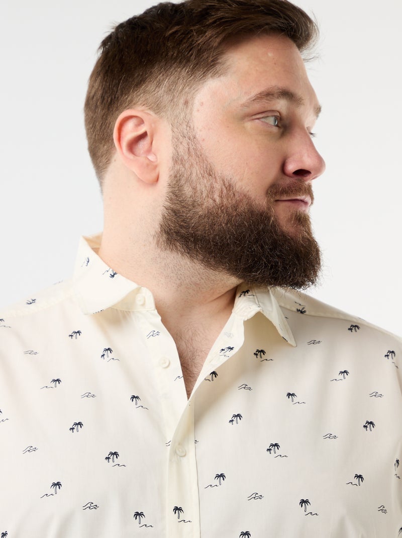 Camicia a maniche corte fantasia Bianco - Kiabi