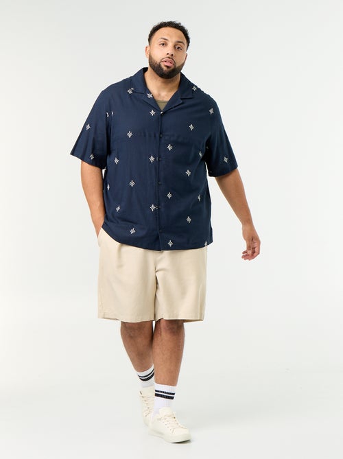 Camicia a maniche corte fantasia - Kiabi