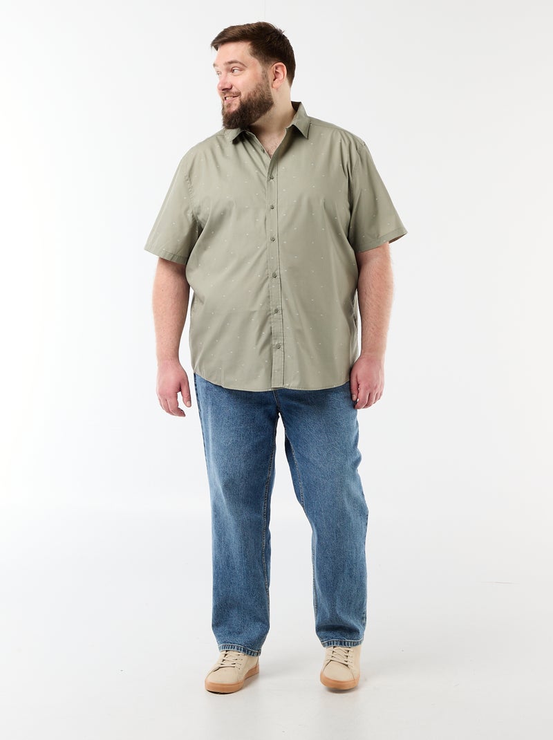 Camicia a maniche corte fantasia Verde - Kiabi