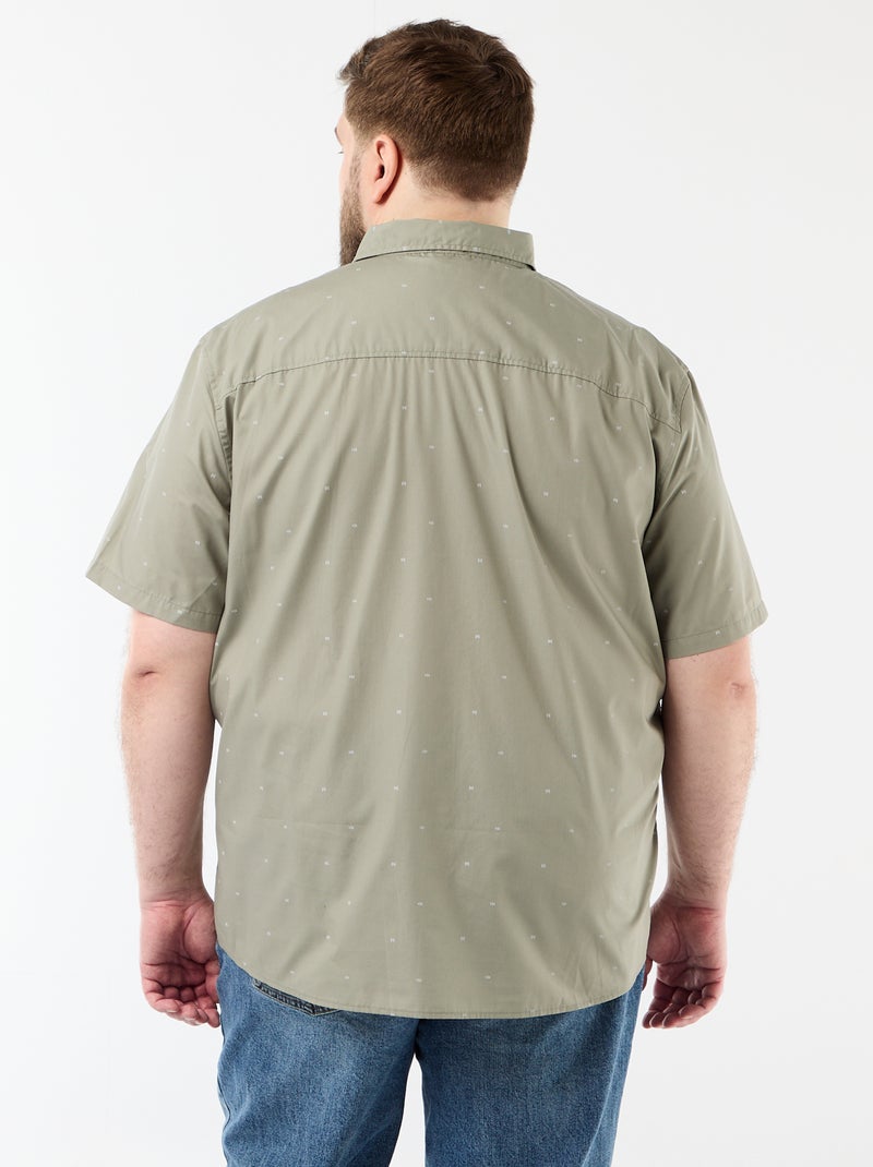 Camicia a maniche corte fantasia Verde - Kiabi