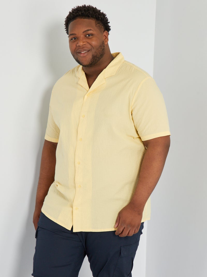 Camicia a maniche corte giallo oro - Kiabi