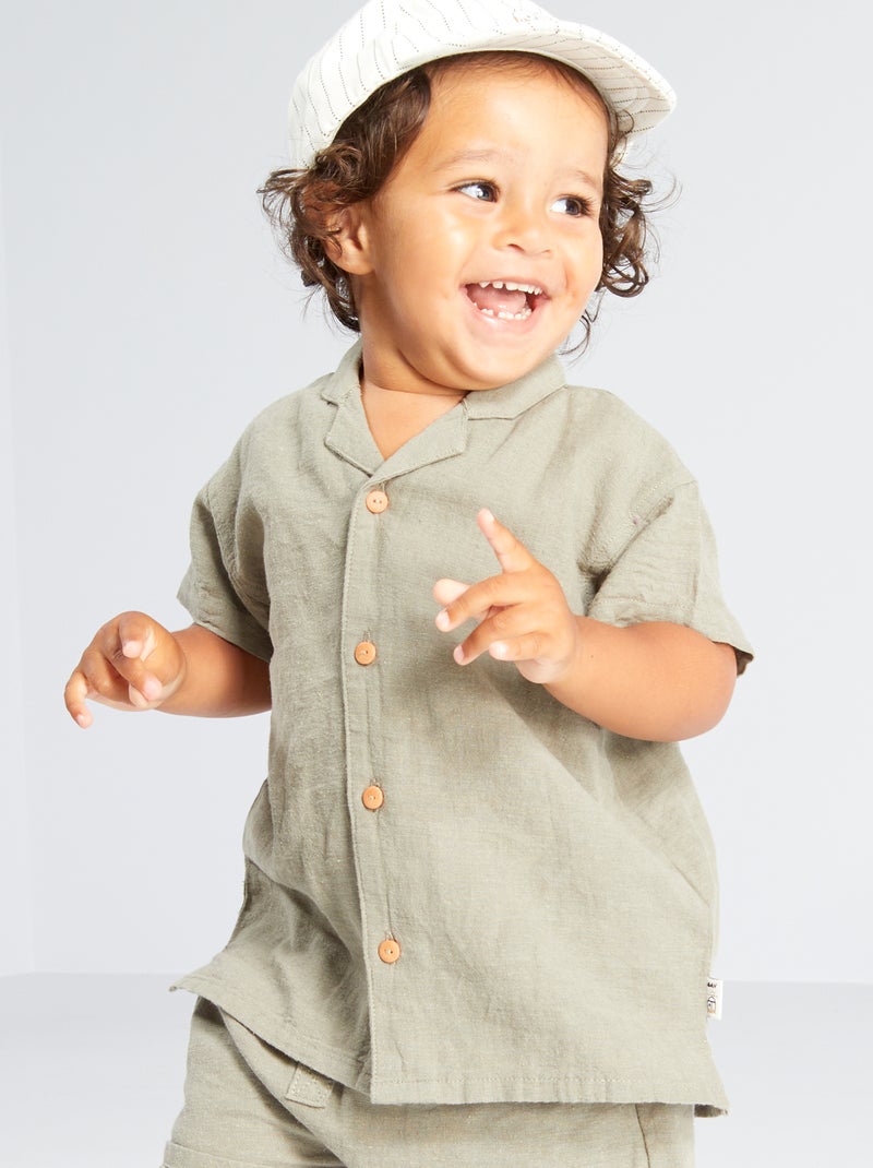Camicia a maniche corte grigio - Kiabi