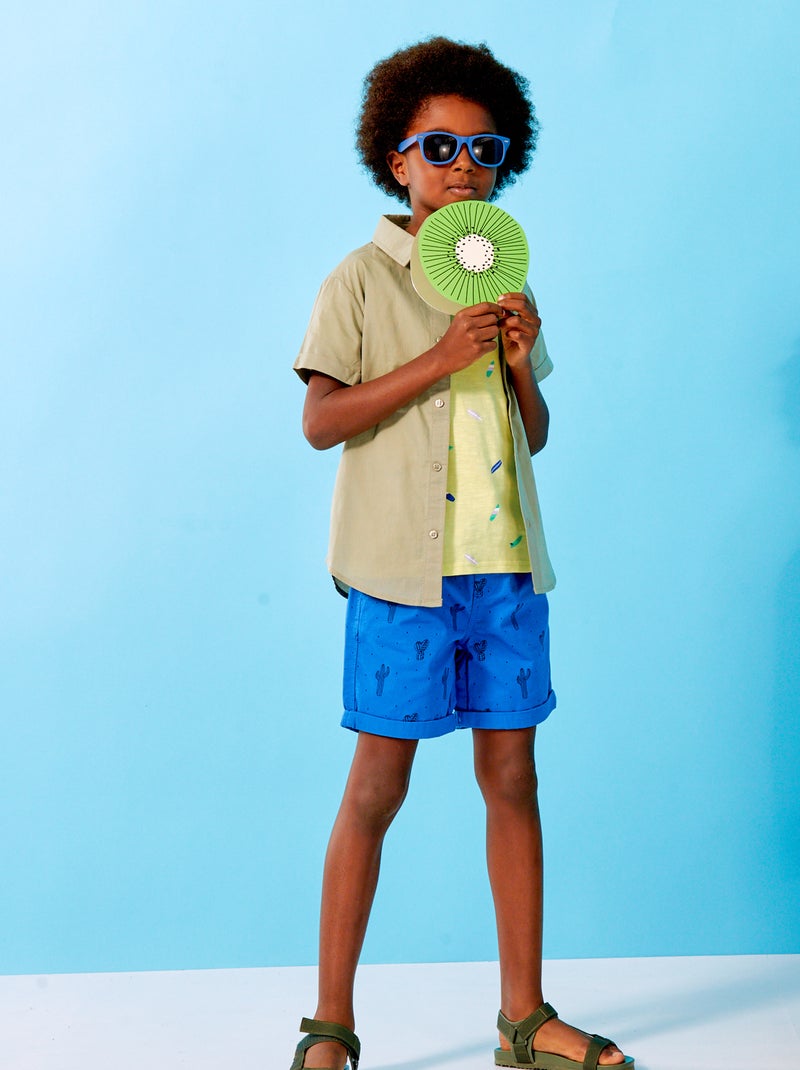 Camicia a maniche corte grigio - Kiabi