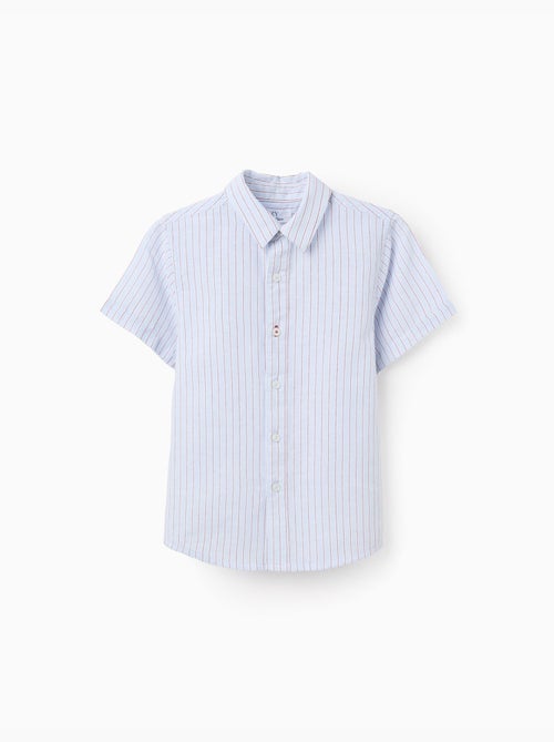 Camicia a maniche corte in cotone con righe - Kiabi