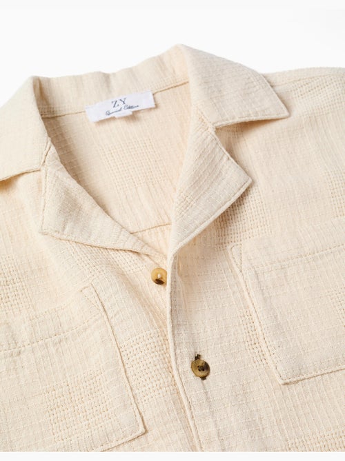 Camicia a maniche corte in cotone con tasche sul petto - Kiabi