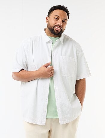 Camicia a maniche corte in crêpe