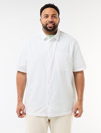 Camicia a maniche corte in crêpe