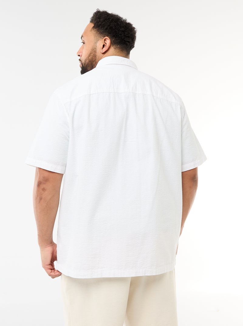 Camicia a maniche corte in crêpe Bianco - Kiabi