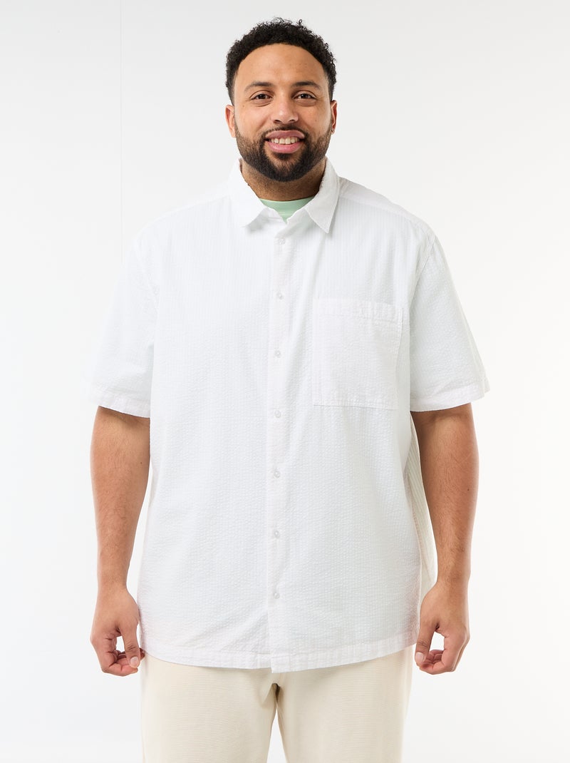 Camicia a maniche corte in crêpe Bianco - Kiabi