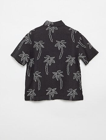 Camicia a maniche corte in garza di cotone