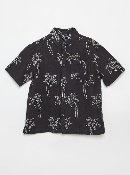 Camicia a maniche corte in garza di cotone - Kiabi