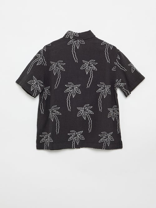 Camicia a maniche corte in garza di cotone - Kiabi