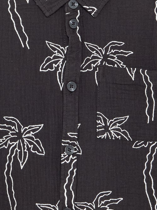 Camicia a maniche corte in garza di cotone - Kiabi