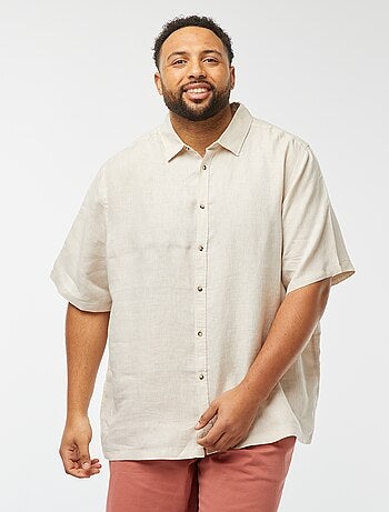 Camicia a maniche corte in lino