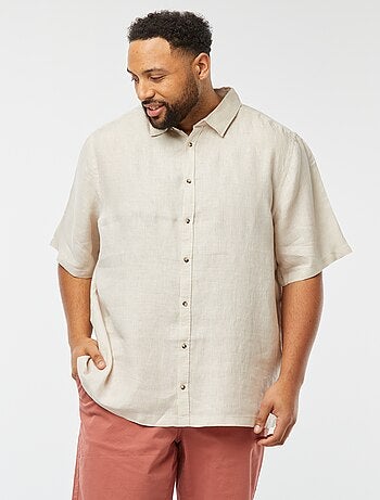 Camicia a maniche corte in lino