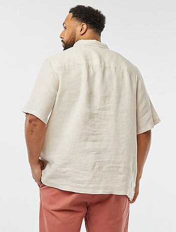 Camicia a maniche corte in lino