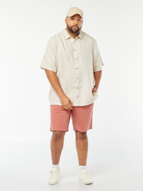 Camicia a maniche corte in lino - Kiabi