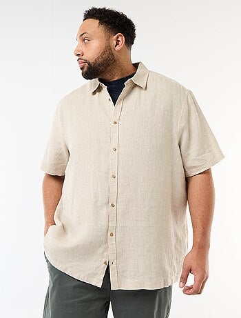 Camicia a maniche corte in lino