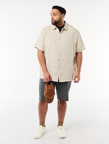 Camicia a maniche corte in lino
