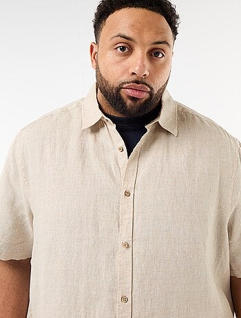 Camicia a maniche corte in lino