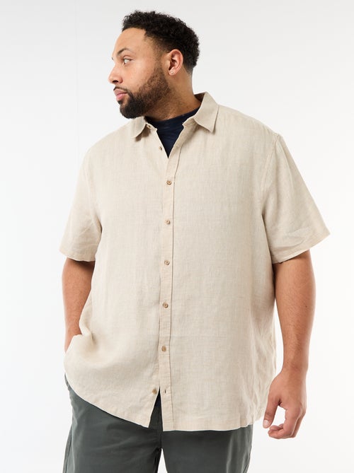 Camicia a maniche corte in lino - Kiabi