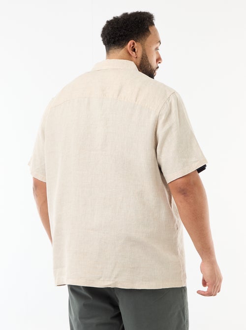 Camicia a maniche corte in lino - Kiabi