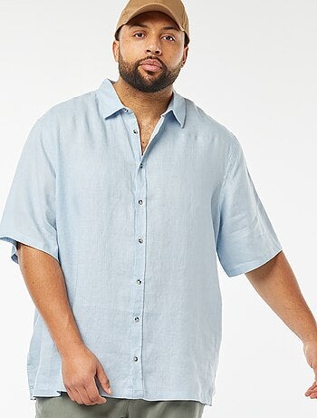Camicia a maniche corte in lino