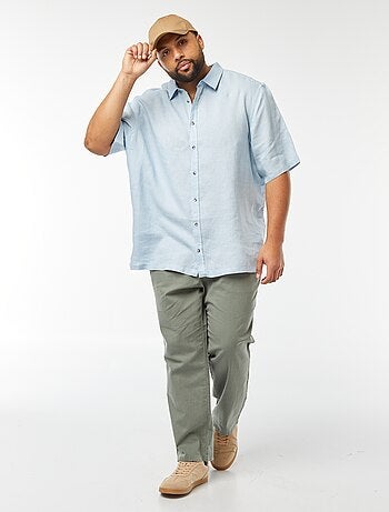 Camicia a maniche corte in lino