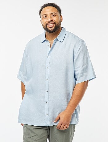 Camicia a maniche corte in lino