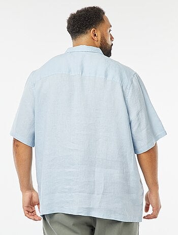 Camicia a maniche corte in lino